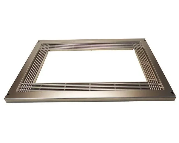 Cadre décoratif micro-ondes argent mat