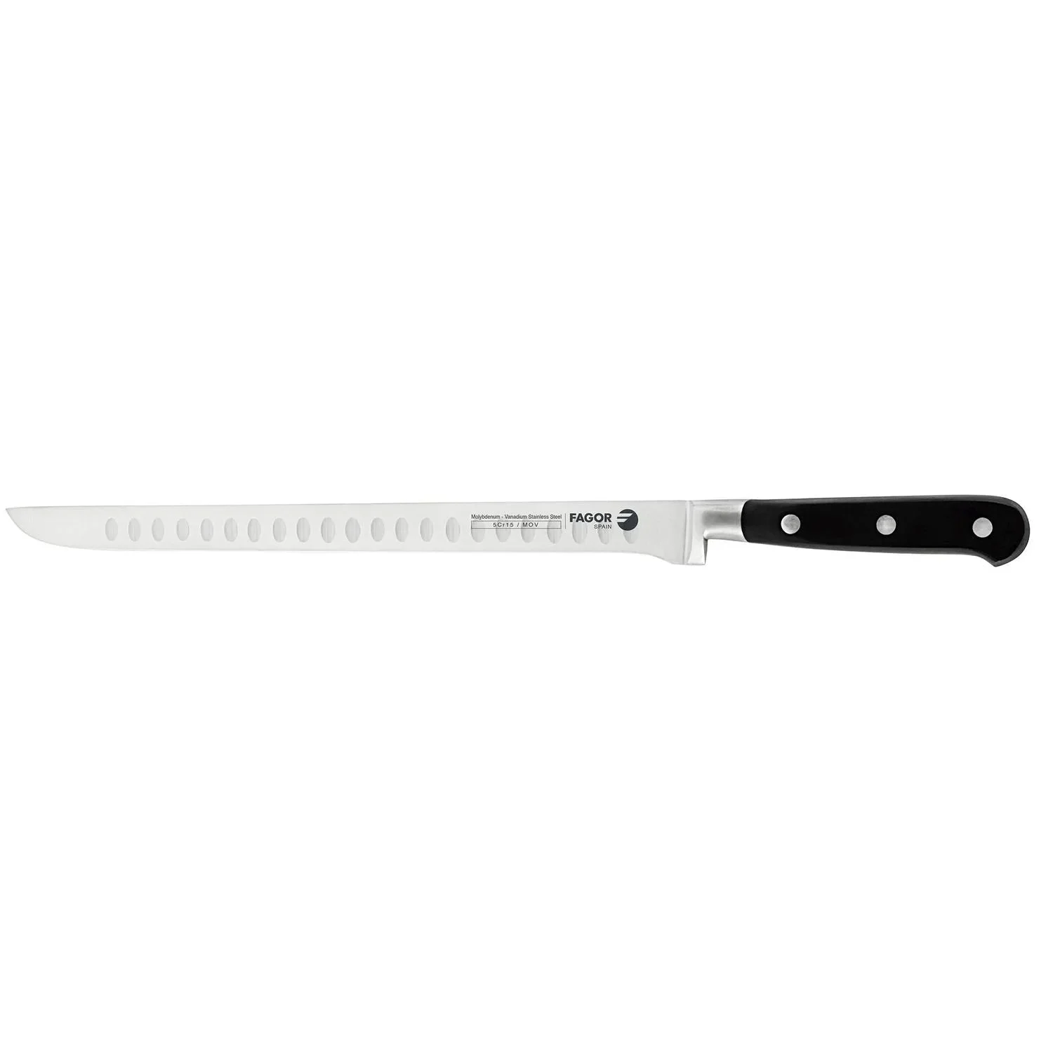 FAGOR Couteau à jambon de 25cm avec pointe (2mm)