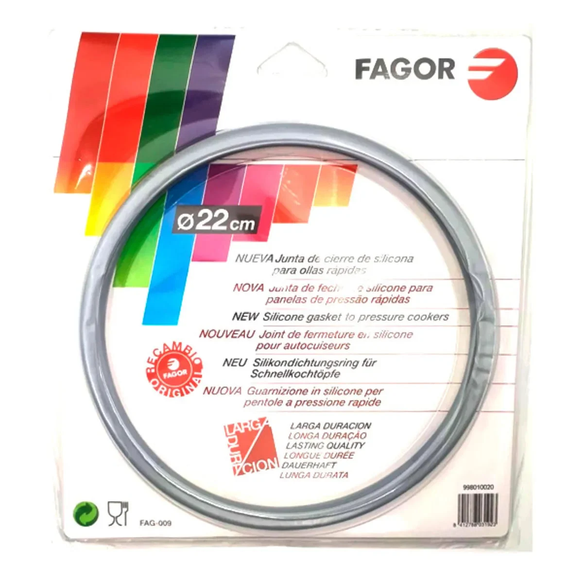 Joint pour autocuiseur Fagor M18804554 - Autocuiseur super rapide 22 cm