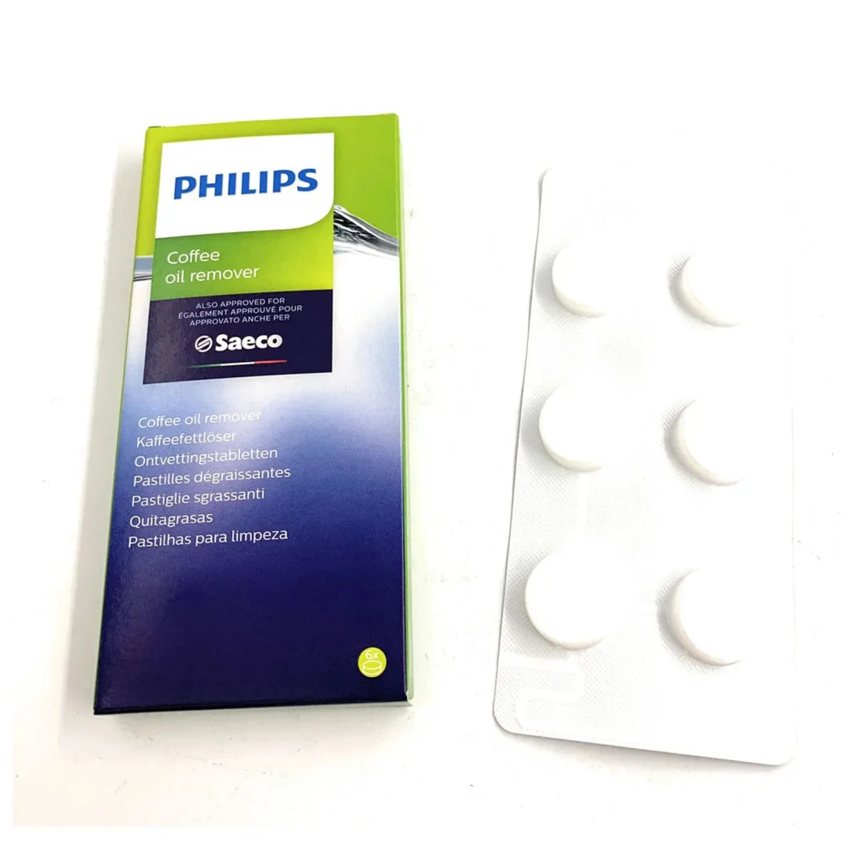 Lot de 6 pastilles dégraissantes pour cafetière Saeco Philips CA6704/10