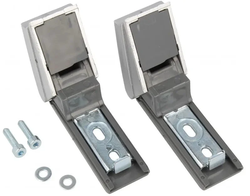 Kit 2 charnières poignée de porte réfrigérateur Liebherr Inox
