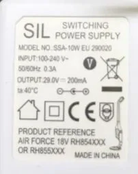 Chargeur 18V aspirateur Air Force Rowenta RS-RH4901