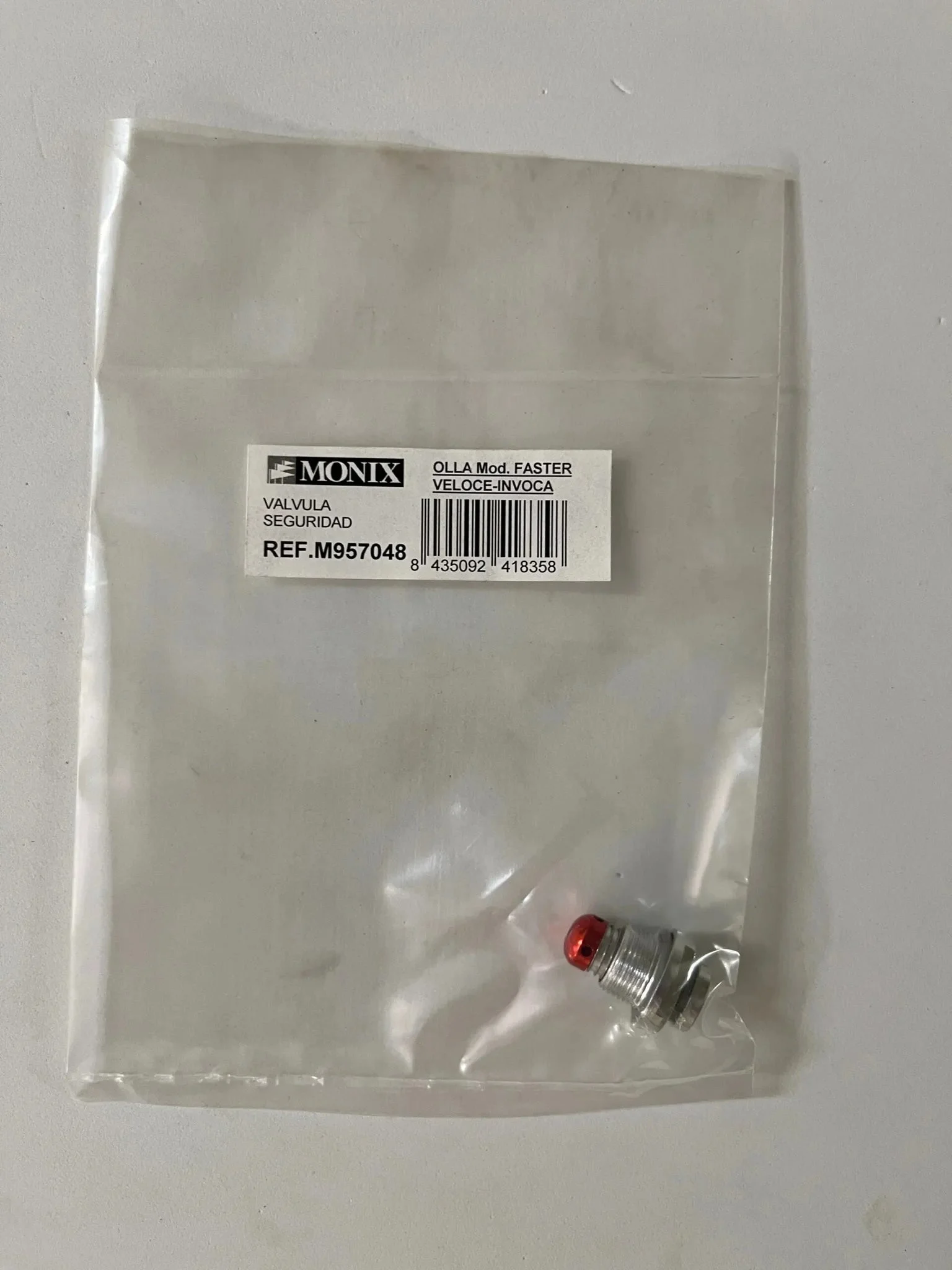 Soupape de sécurité pour autocuiseur Monix Faster-Veloce-Invoca M957048