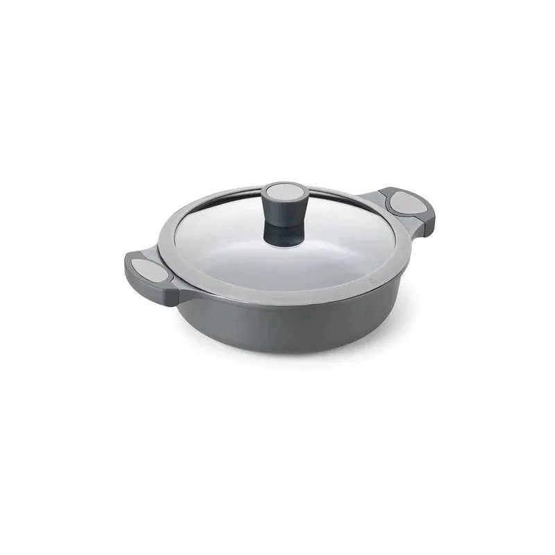 ALZA MATRIX cocotte basse avec couvercle en fonte d'aluminium de 28 cm.