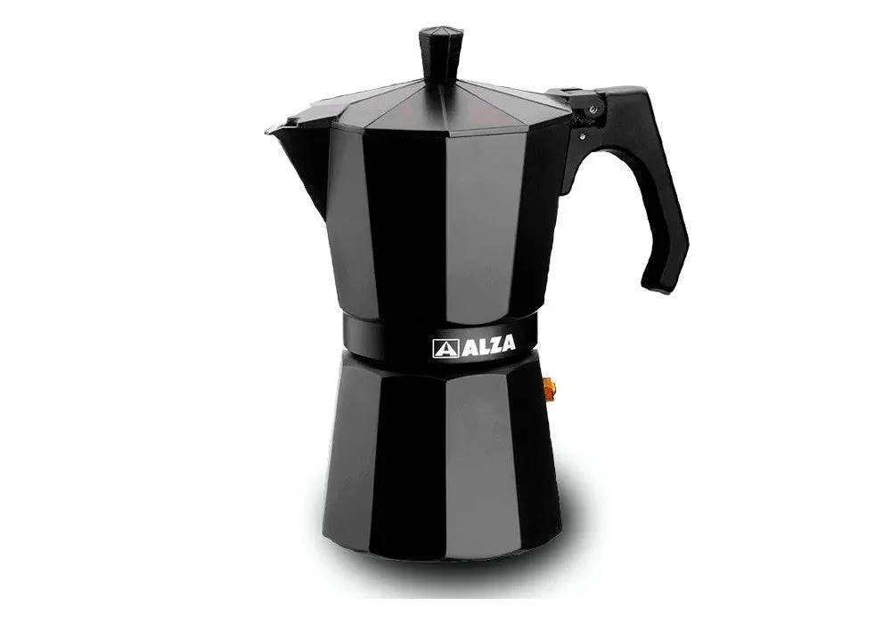 ALZA BASIC NERO Cafetière italienne en aluminium 9 tasses