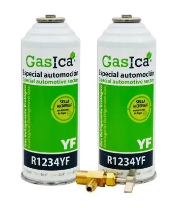 Pack gaz réfrigérant GASICA YF - R1234yf + clé de service