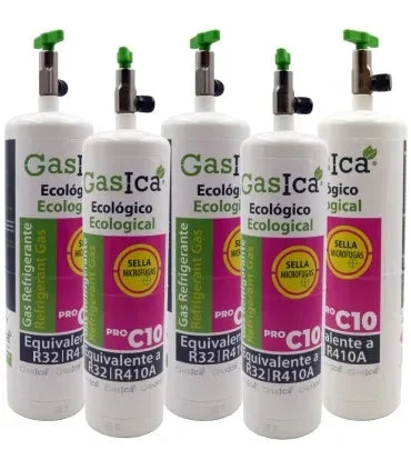 Pack 5 bouteilles gaz réfrigérant GASICA PRO C10 - R32 R410A